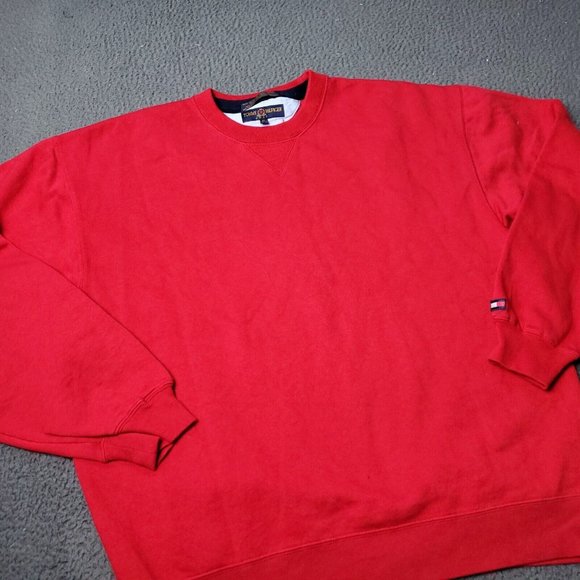 Tommy Hilfiger Golf Sweater Mens XL Pullover Red - Picture 5 of 8